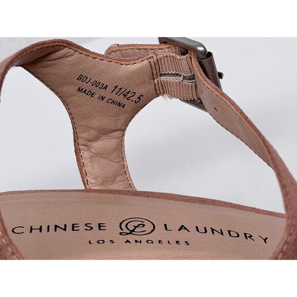 Chinese Laundry Tan Suede Platform Sandals 11M - Picture 8 of 8